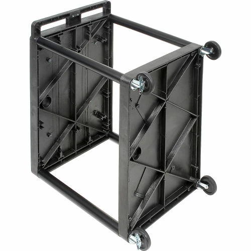 Coupon π Luxor Plastic Utility Cart w/2 Shelves, 200 lb. Capacity, 24"L x 18"W x 33-1/2"H, Black π - Image 8