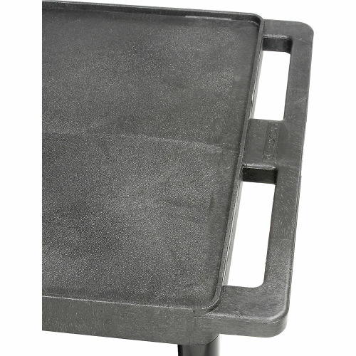 Coupon π Luxor Plastic Utility Cart w/2 Shelves, 200 lb. Capacity, 24"L x 18"W x 33-1/2"H, Black π - Image 9