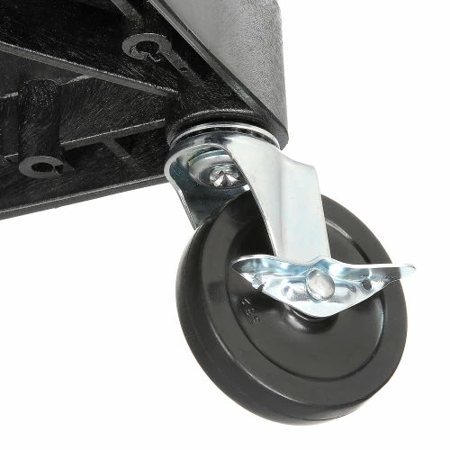 Coupon π Luxor Plastic Utility Cart w/2 Shelves, 200 lb. Capacity, 24"L x 18"W x 33-1/2"H, Black π - Image 10