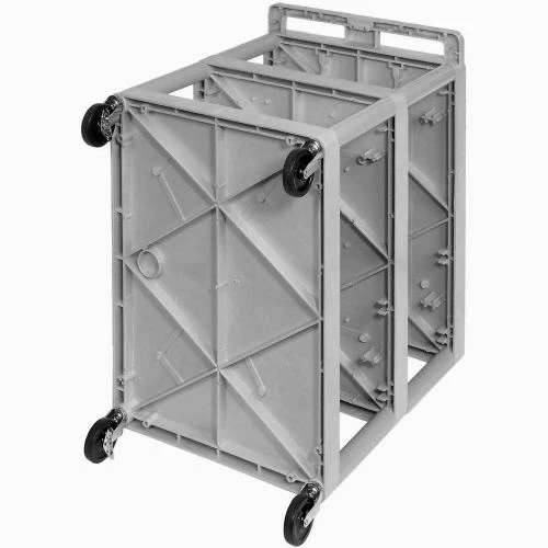 Best Sale π Luxor Plastic Utility Cart w/3 Shelves, 300 lb. Capacity, 32"L x 24"W x 33-1/2"H, Gray π - Image 8
