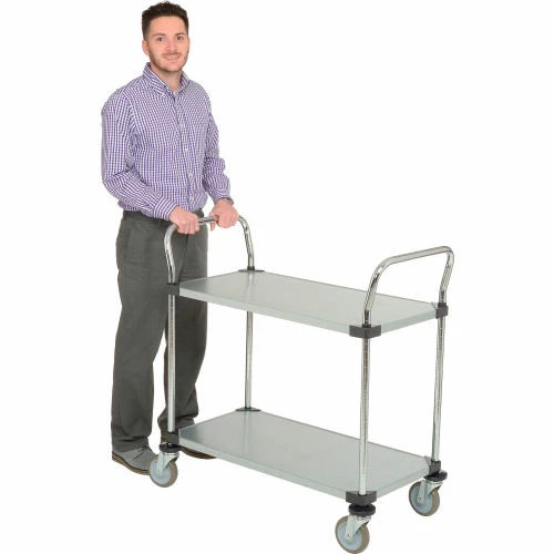 Best deal π Nexel® Galvanized Steel Utility Cart w/2 Shelves, 800 lb. Capacity, 36"L x 18"W x 38"H βοΈ - Image 4