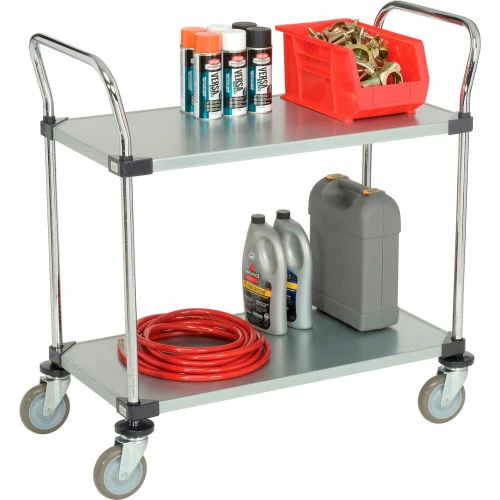 Best deal π Nexel® Galvanized Steel Utility Cart w/2 Shelves, 800 lb. Capacity, 36"L x 18"W x 38"H βοΈ - Image 6