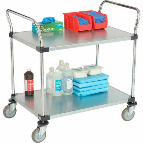 Flash Sale β Nexel® Galvanized Steel Utility Cart w/2 Shelves, 800 lb. Capacity, 36"L x 24"W x 38"H π - Image 2