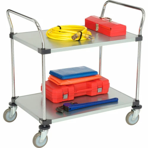 Flash Sale β Nexel® Galvanized Steel Utility Cart w/2 Shelves, 800 lb. Capacity, 36"L x 24"W x 38"H π - Image 6