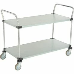 Buy 🎁 Nexel® Galvanized Steel Utility Cart w/2 Shelves, 800 lb. Capacity, 48"L x 24"W x 38"H ✔️