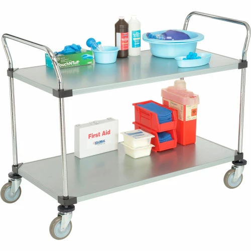 Buy π Nexel® Galvanized Steel Utility Cart w/2 Shelves, 800 lb. Capacity, 48"L x 24"W x 38"H βοΈ - Image 2