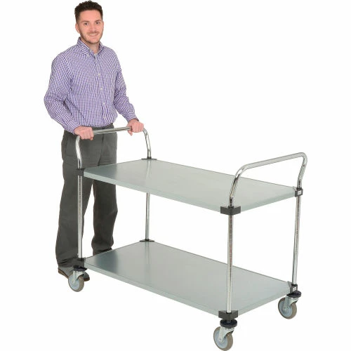 Buy π Nexel® Galvanized Steel Utility Cart w/2 Shelves, 800 lb. Capacity, 48"L x 24"W x 38"H βοΈ - Image 4