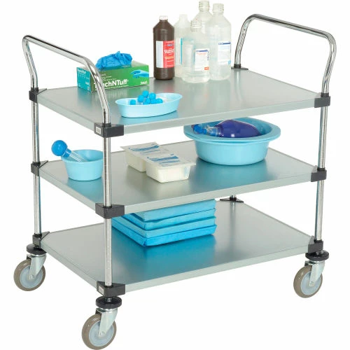 Best reviews of π Nexel® Galvanized Steel Utility Cart w/3 Shelves, 800 lb. Capacity, 36"L x 24"W x 38"H 𧨠- Image 2