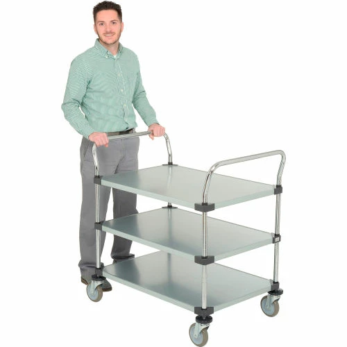 Best reviews of π Nexel® Galvanized Steel Utility Cart w/3 Shelves, 800 lb. Capacity, 36"L x 24"W x 38"H 𧨠- Image 4