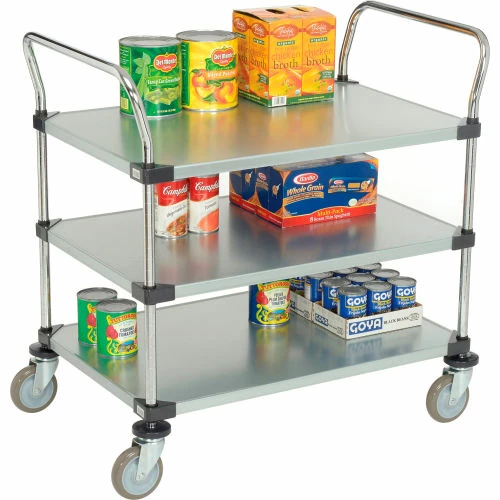 Best reviews of π Nexel® Galvanized Steel Utility Cart w/3 Shelves, 800 lb. Capacity, 36"L x 24"W x 38"H 𧨠- Image 5