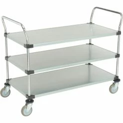 Top 10 ⭐ Nexel® Galvanized Steel Utility Cart w/3 Shelves, 800 lb. Capacity, 48"L x 24"W x 38"H 🥰