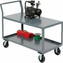 Top 10 🔥 Jamco Service Cart w/2 Shelves, 2400 lb. Capacity, 48"L x 30"W x 31"H, Gray 🎁