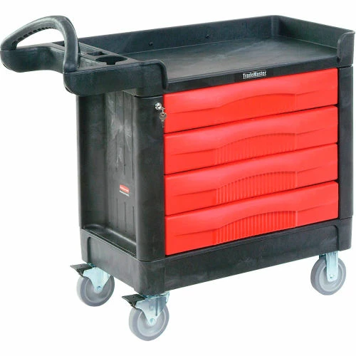 Hot Sale βοΈ Rubbermaid® Mobile Workcenter w/4 Drawers, 500 lb. Capacity, 40"L x 18"W x 33-1/2"H, Black βοΈ
