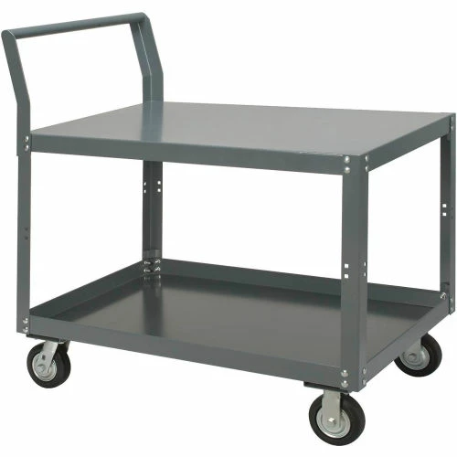 Budget π Global Industrial Service Cart w/2 Shelves, 1200 lb. Capacity, 36"L x 24"W x 27"H, Gray β - Image 2