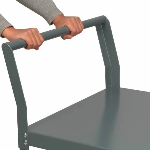 Budget π Global Industrial Service Cart w/2 Shelves, 1200 lb. Capacity, 36"L x 24"W x 27"H, Gray β - Image 9