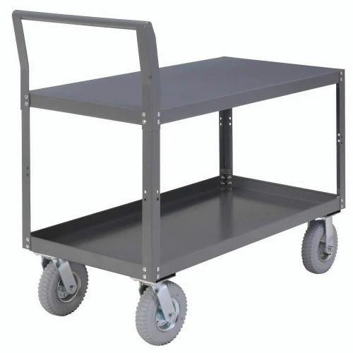 Brand new π― Global Industrial Service Cart w/2 Shelves, 1200 lb. Capacity, 48"L x 24"W x 31"H, Gray π - Image 4