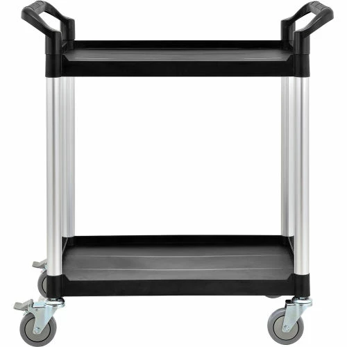 Deals π Global Industrial Service Cart w/2 Shelves, 440 lb. Capacity, 26"L x 17"W x 37"H, Black π - Image 2