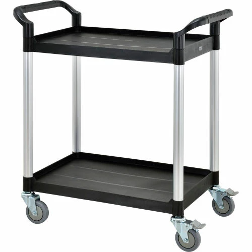 Deals π Global Industrial Service Cart w/2 Shelves, 440 lb. Capacity, 26"L x 17"W x 37"H, Black π - Image 3