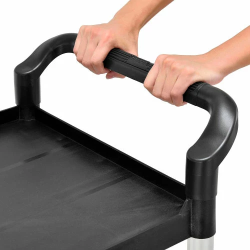 Hot Sale π Global Industrial Utility Cart, 2 Shelves, 2 Drawers, 440 lb. Cap, 26"L x 17"W x 37"H, Black π - Image 10