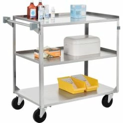 Budget 🔥 Global Industrial™ Steel Utility Cart, 500 lb. Capacity, 27-5/8"L x 16-3/4"W x 32"H 🎁
