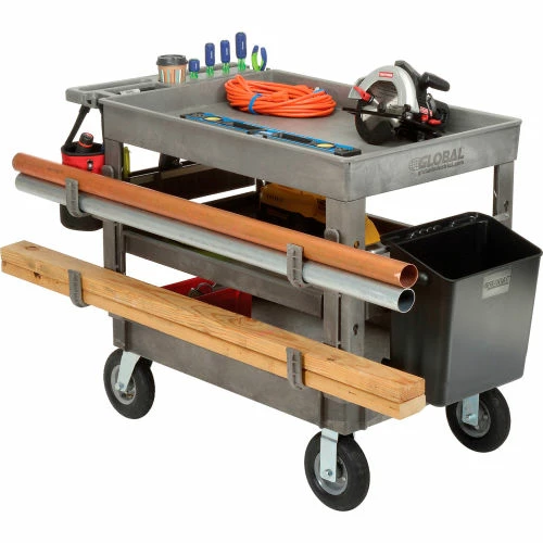 Best Sale β Global Industrial Tray Top Utility Cart w/3 Shelves, 44"L x 25-1/2"W x 35-1/2"H, Gray π₯ - Image 7