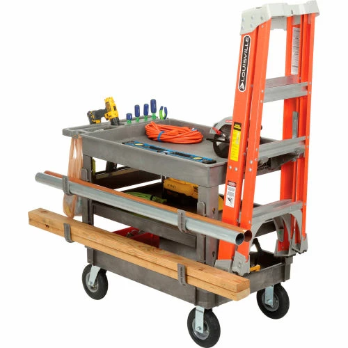 Best Sale β Global Industrial Tray Top Utility Cart w/3 Shelves, 44"L x 25-1/2"W x 35-1/2"H, Gray π₯ - Image 22