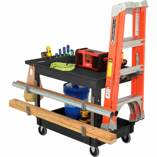 New π Global Industrial Utility Cart w/2 Shelves & 5" Casters, 44"L x 25-1/2"W x 32-1/2"H, Black π - Image 21