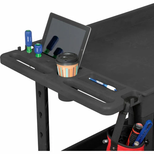 New π Global Industrial Utility Cart w/2 Shelves & 5" Casters, 44"L x 25-1/2"W x 32-1/2"H, Black π - Image 28