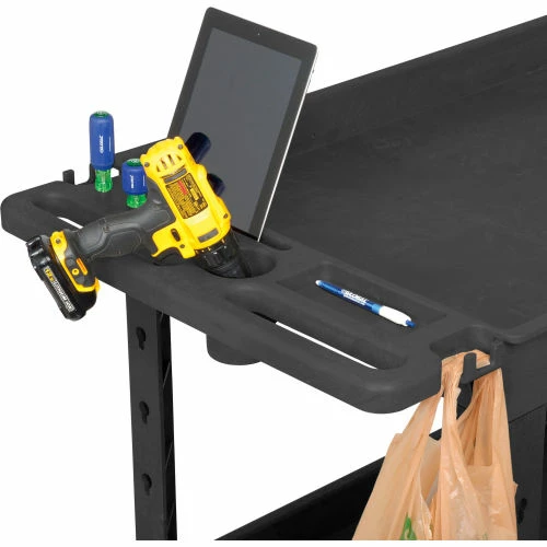 New π Global Industrial Utility Cart w/2 Shelves & 5" Casters, 44"L x 25-1/2"W x 32-1/2"H, Black π - Image 29