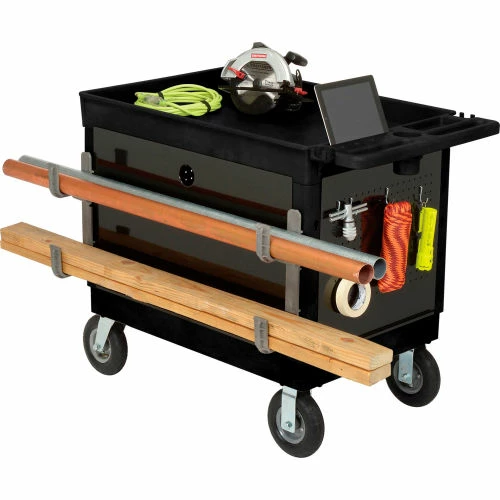 Cheap π₯ Global Industrial Plastic Utility Cart w/2 Tray Shelves, 44"L x 25-1/2"W x 32-1/2"H, Black π - Image 10