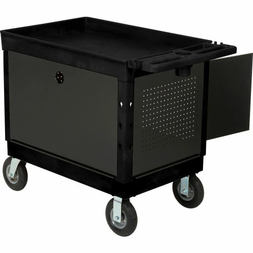 Cheap π₯ Global Industrial Plastic Utility Cart w/2 Tray Shelves, 44"L x 25-1/2"W x 32-1/2"H, Black π - Image 20