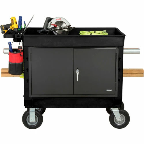 Cheap π₯ Global Industrial Plastic Utility Cart w/2 Tray Shelves, 44"L x 25-1/2"W x 32-1/2"H, Black π - Image 23