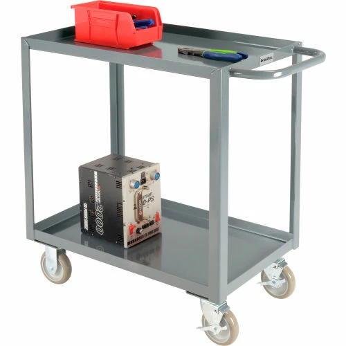 Best Sale π― Global Industrial Steel Utility Cart w/2 Tray Shelves, 1200 lb. Capacity, 30"L x 18"W x 35"H β¨ - Image 2
