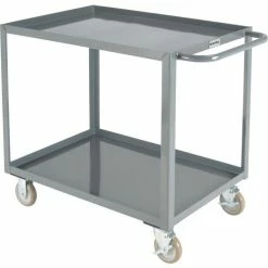 Coupon 🔥 Global Industrial™ Steel Utility Cart w/2 Tray Shelves, 1200 lb. Capacity, 36"L x 24"W x 35"H 🎉