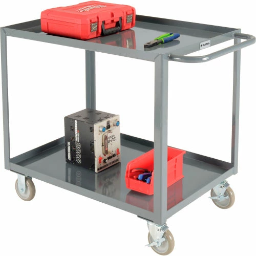 Coupon π₯ Global Industrial Steel Utility Cart w/2 Tray Shelves, 1200 lb. Capacity, 36"L x 24"W x 35"H π - Image 2