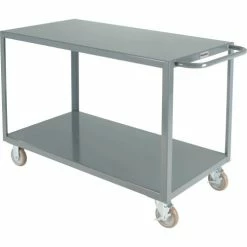 Best deal 🎉 Global Industrial™ Steel Utility Cart w/2 Shelves, 1200 lb. Capacity, 48"L x 24"W x 35"H 👍