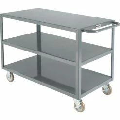 Cheap π€© Global Industrial Steel Utility Cart w/3 Shelves, 1200 lb. Capacity, 48"L x 24"W x 35"H π
