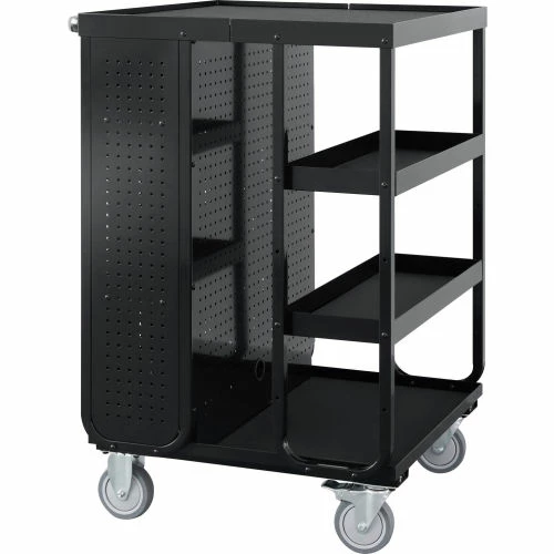 Hot Sale π Global Industrial Steel Receiving Cart w/ 4 Shelves, 28"L x 31"W x 44"H, Black π - Image 4