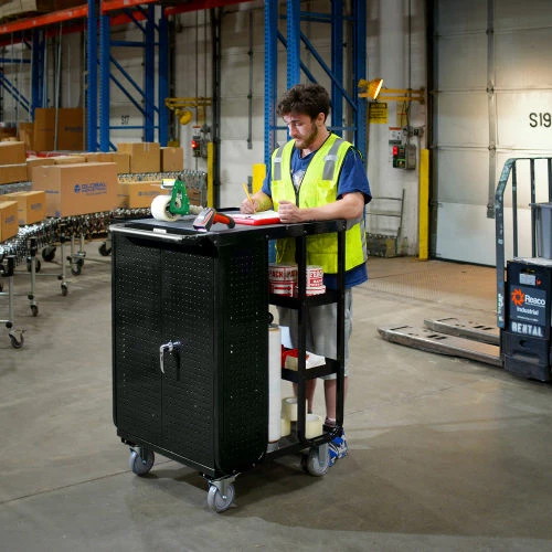 Hot Sale π Global Industrial Steel Receiving Cart w/ 4 Shelves, 28"L x 31"W x 44"H, Black π - Image 5