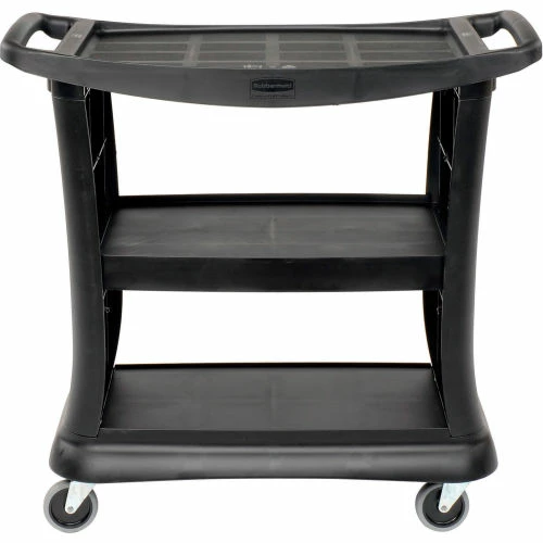 Deals π€© Rubbermaid® Service Cart w/3 Shelves & Enclosed Ends, 300 lb. Cap, 39"L x 21"W x 38"H, Black βοΈ - Image 7