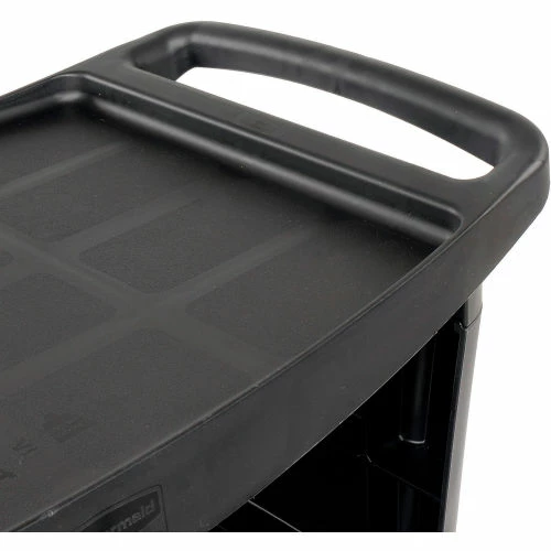 Deals π€© Rubbermaid® Service Cart w/3 Shelves & Enclosed Ends, 300 lb. Cap, 39"L x 21"W x 38"H, Black βοΈ - Image 10