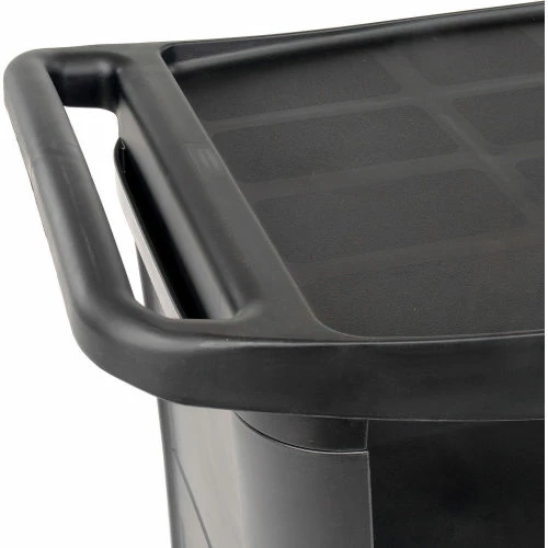 Deals π€© Rubbermaid® Service Cart w/3 Shelves & Enclosed Ends, 300 lb. Cap, 39"L x 21"W x 38"H, Black βοΈ - Image 11