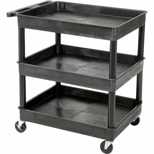 Flash Sale π Luxor® TC111 Tray Top Shelf 3 Shelf Plastic Utility Cart 32x24 4" Casters βοΈ - Image 3