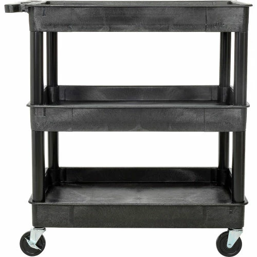 Flash Sale π Luxor® TC111 Tray Top Shelf 3 Shelf Plastic Utility Cart 32x24 4" Casters βοΈ - Image 4