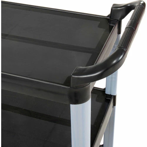 Promo β¨ Luxor Service Cart w/3 Shelves, 200 lb. Capacity, 33-1/2"L x 16-3/4"W x 36-3/4"H, Black π₯ - Image 8