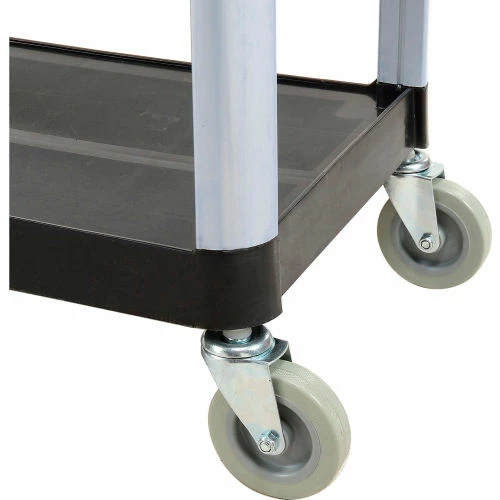 Promo β¨ Luxor Service Cart w/3 Shelves, 200 lb. Capacity, 33-1/2"L x 16-3/4"W x 36-3/4"H, Black π₯ - Image 9
