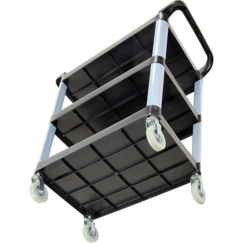 Promo β¨ Luxor Service Cart w/3 Shelves, 200 lb. Capacity, 33-1/2"L x 16-3/4"W x 36-3/4"H, Black π₯ - Image 10