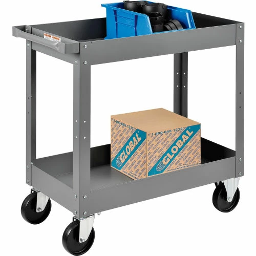 Cheapest β€οΈ Global Industrial Steel Stock Cart w/2 Shelves, 500 lb. Capacity, 30"L x 16"W x 32"H π