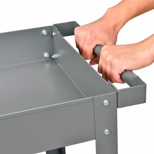 Cheapest β€οΈ Global Industrial Steel Stock Cart w/2 Shelves, 500 lb. Capacity, 30"L x 16"W x 32"H π - Image 8