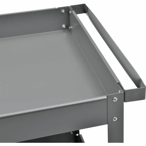 Deals π€© Global Industrial Stock Cart w/1 Drawer & 2 Shelves, 500 lb. Cap, 36"L x 24"W x 32"H, Gray π - Image 6